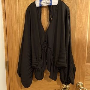 Free People BLACK Boho Top